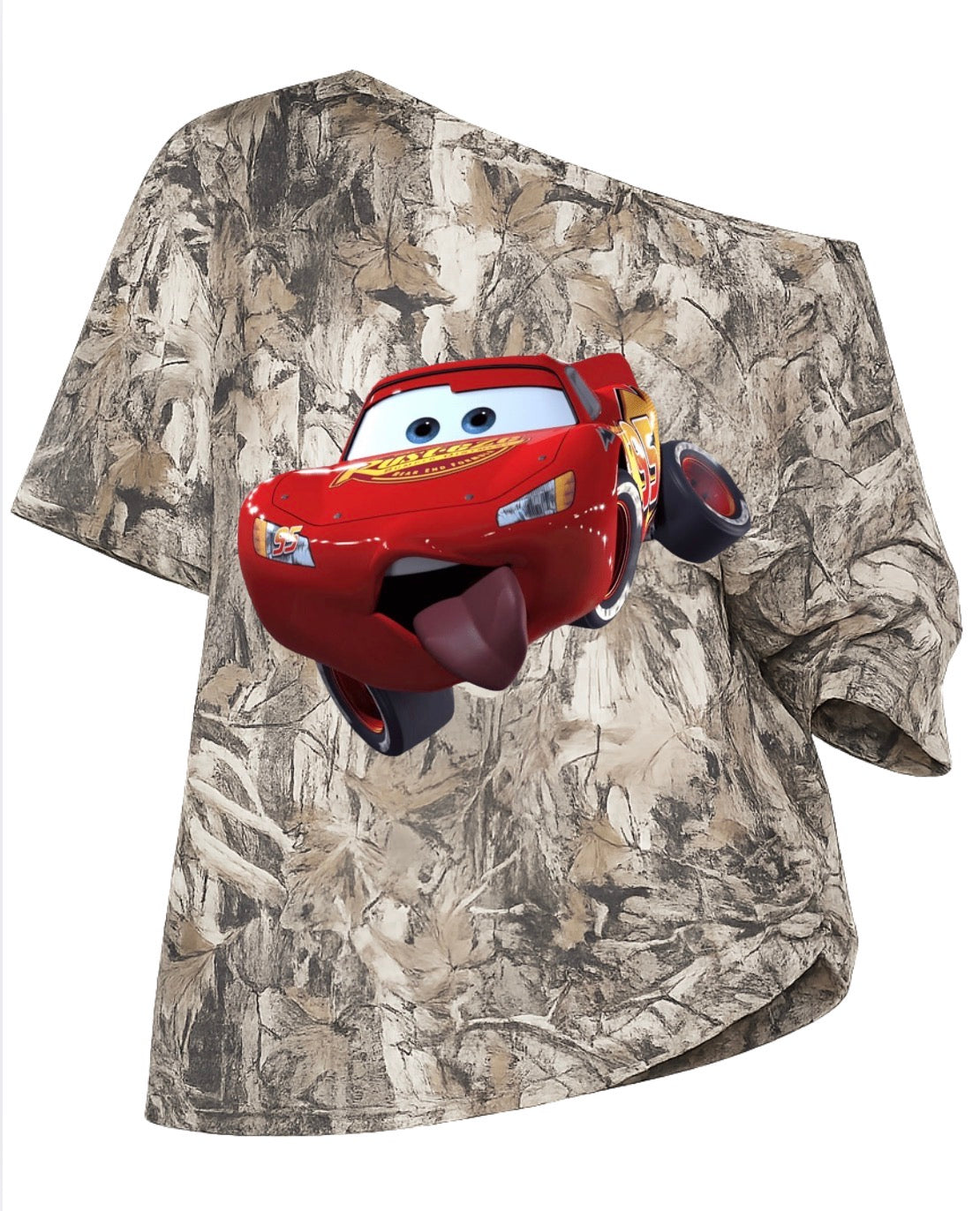 Lightning McQueen off the shoulder tee