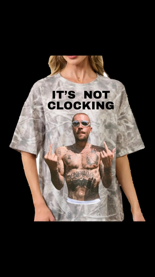 Justin Bieber Its Not Clocking Oversized Tee